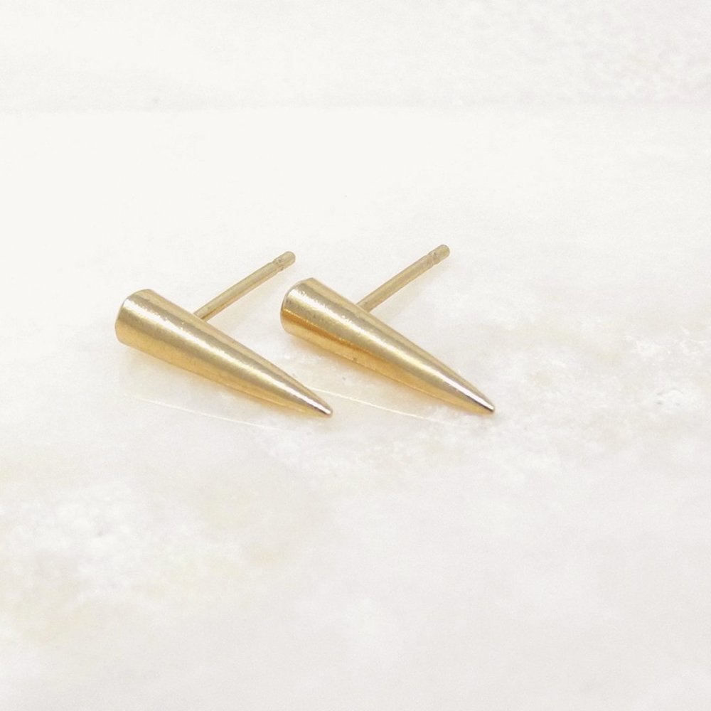 Gold Spike Pair of Earrings